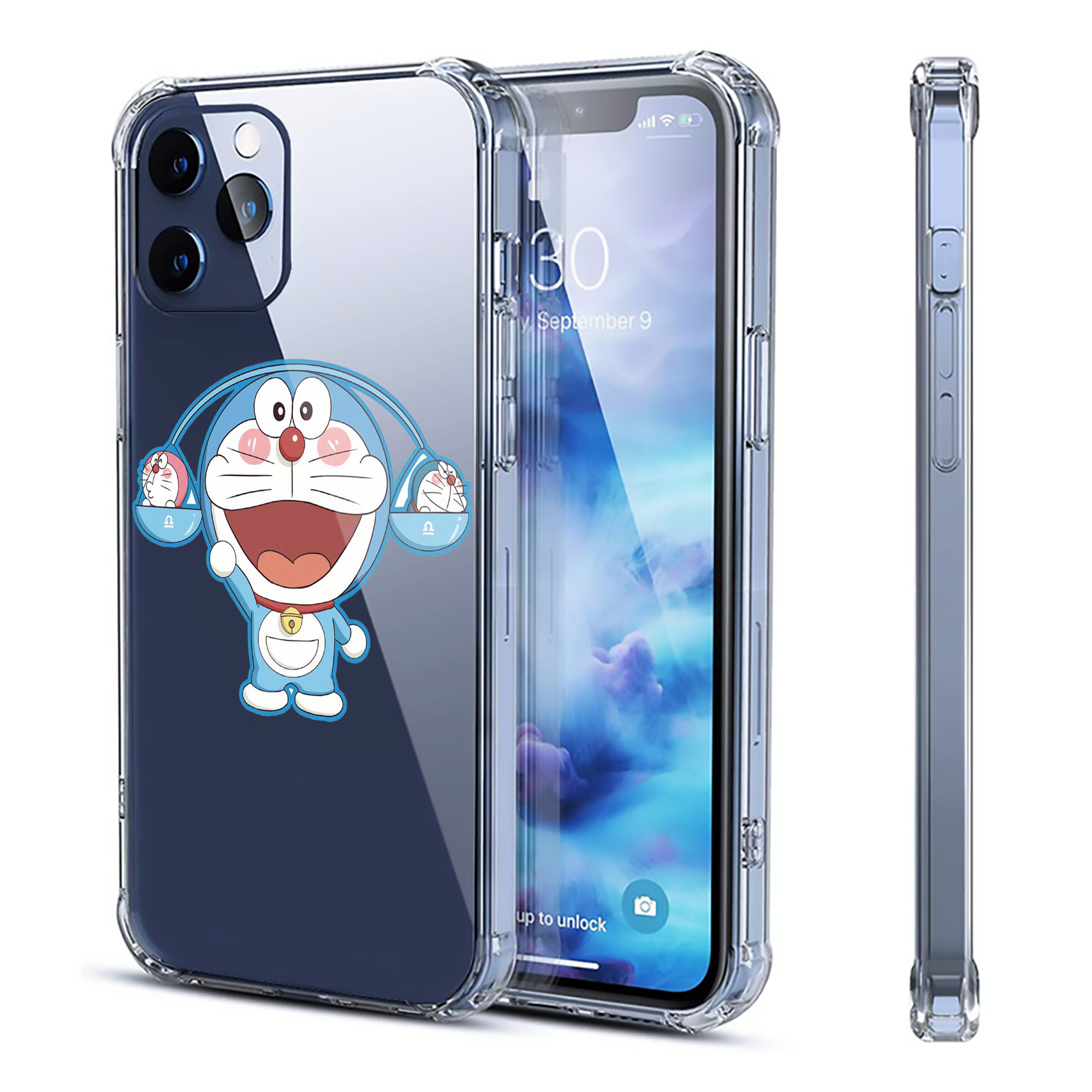 （画像用） ドラえもん Doraemon 【iPhone 12シリーズ対応】透明スマホケース（クリアソフトケース）